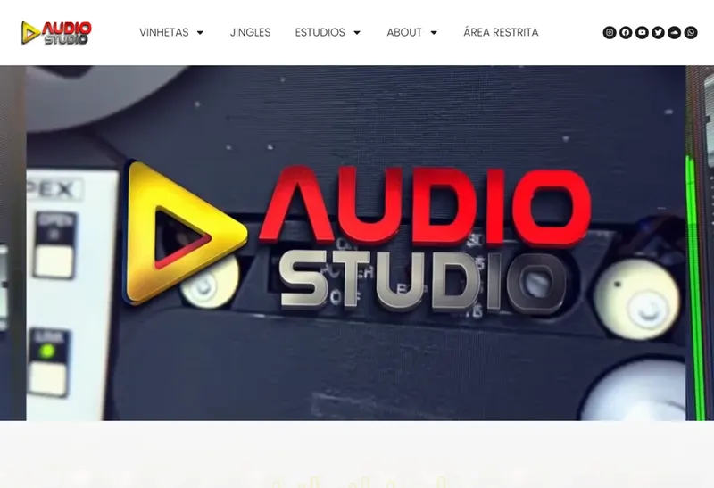 Desenvolvimento de Website - Audio Studio - Smartweb Tecnologia