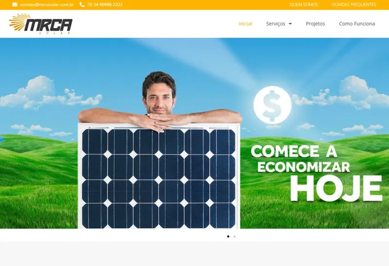 Desenvolvimento de Website - MRCA Solar - Smartweb Tecnologia