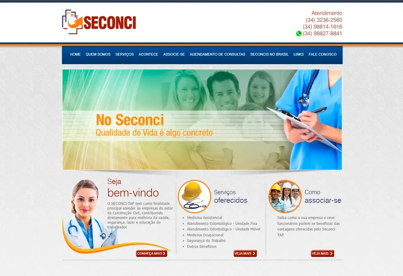 Desenvolvimento de Website - Seconci - Smartweb Tecnologia