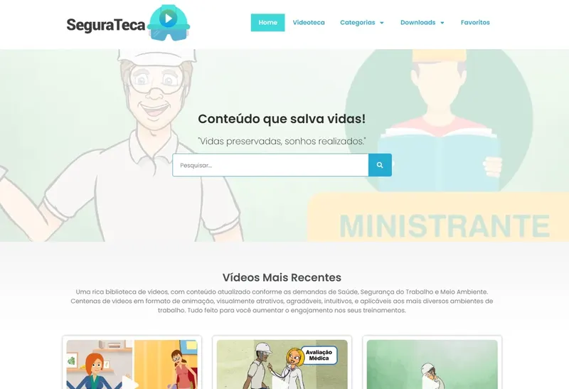 Desenvolvimento de Website - Segurateca - Smartweb Tecnologia