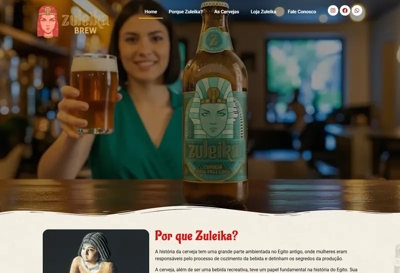 Desenvolvimento de Website - Zuleika Brew - Smartweb Tecnologia